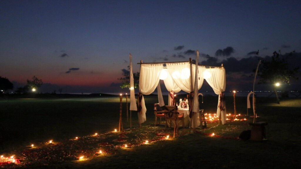 Candle light dinner